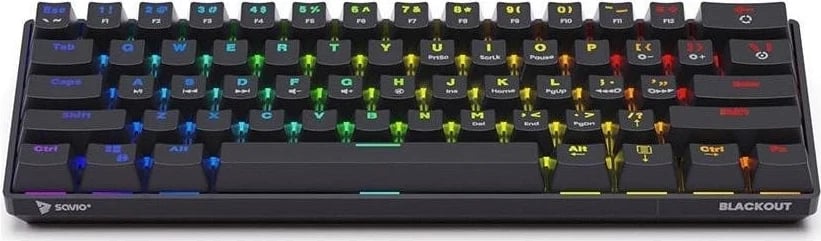 Tastierë Savio Blackout, me ndriçim RGB dhe kyçe Outemu Brown