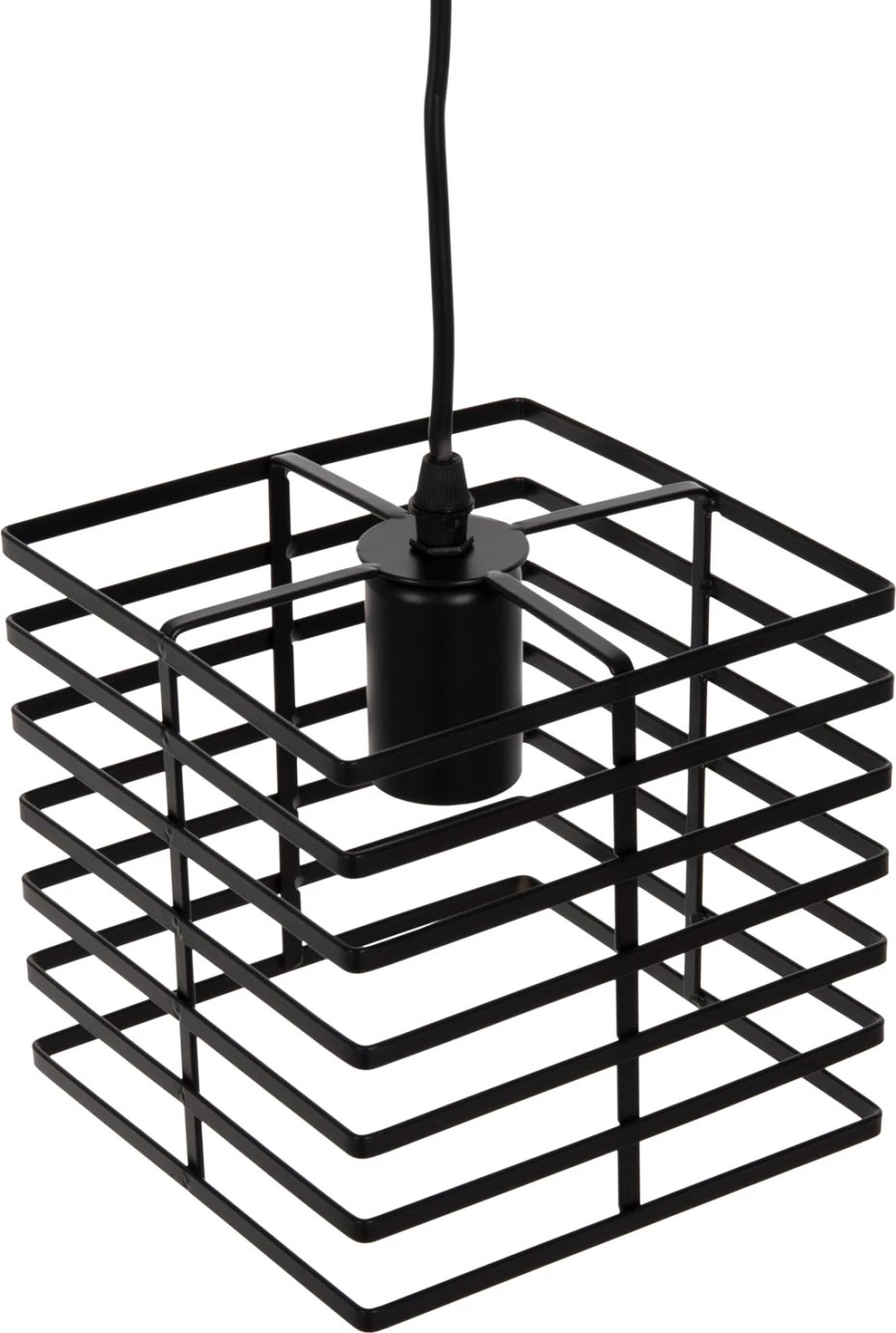 Llambë varëse tavani, kapak metali i zi, FH4131, 16x16x124H cm Llambë varëse tavani, kapak metali i zi, FH4131, 16x16x124H cm
