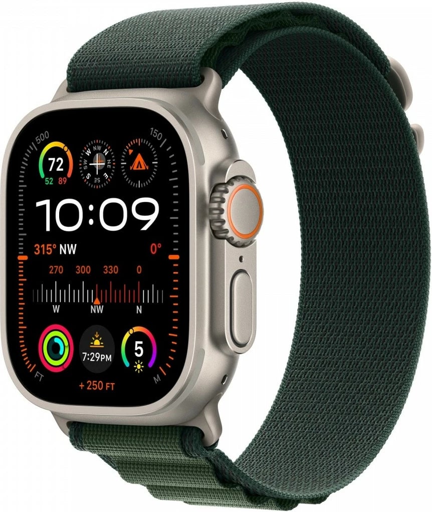 Rrip Alpine Apple Watch, 49 mm, L, i gjelbër i errët, titanium