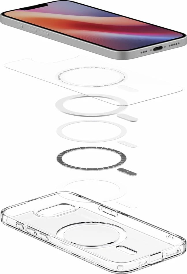 Mbështjellës Spigen Ultra Hybrid MagSafe për iPhone 16e, Transparent