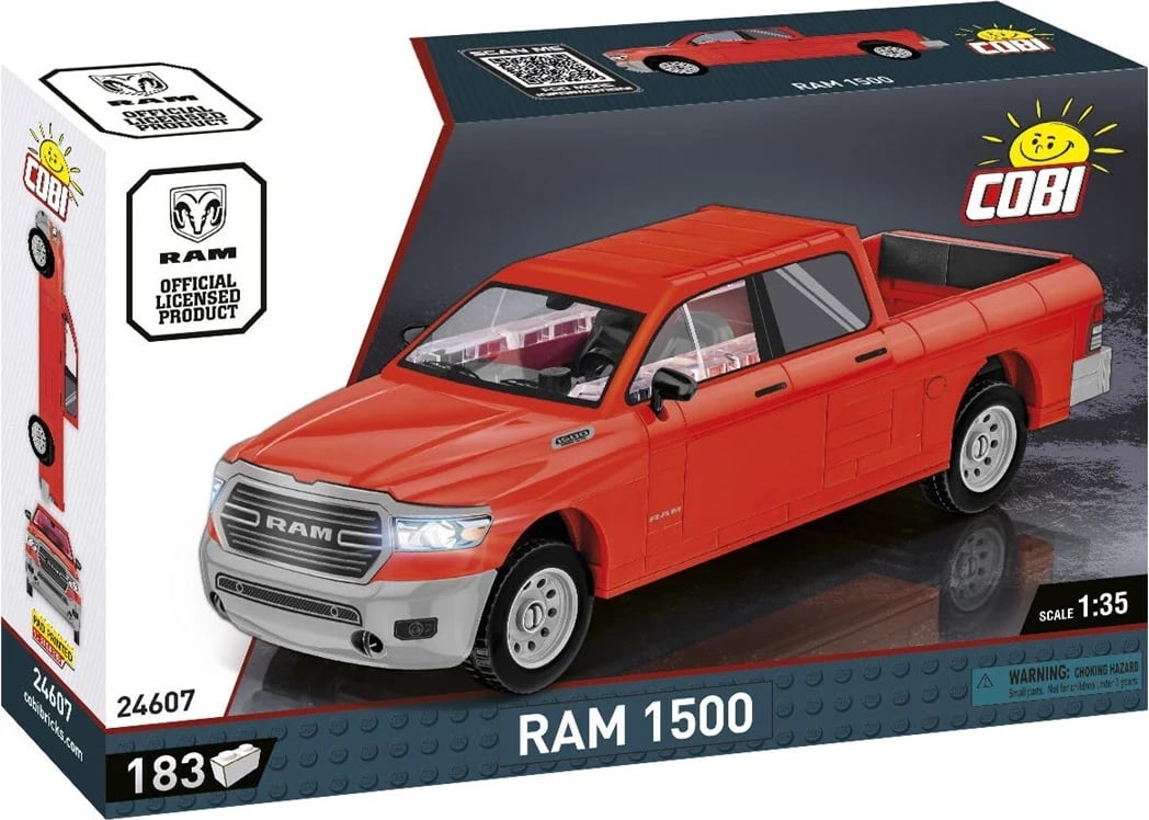 Set ndërtimi COBI Dodge RAM 1500, 183 pjesë, i kuq