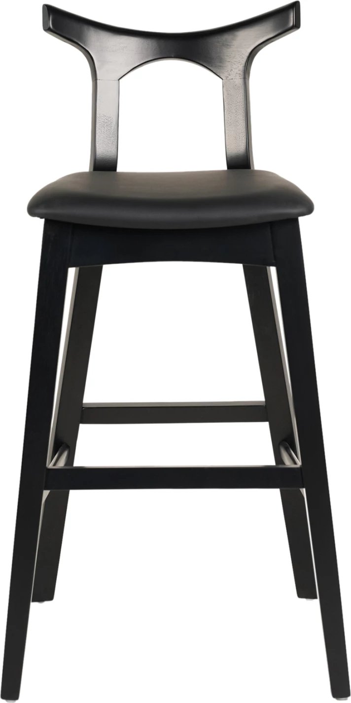 Karrige për bar USOPP FH9951.02 dru gome & PU ngjyrë e zezë 49x53x99,5 cm