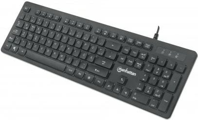 Tastierë MANHATTAN ultraflat USB me LED, e zezë