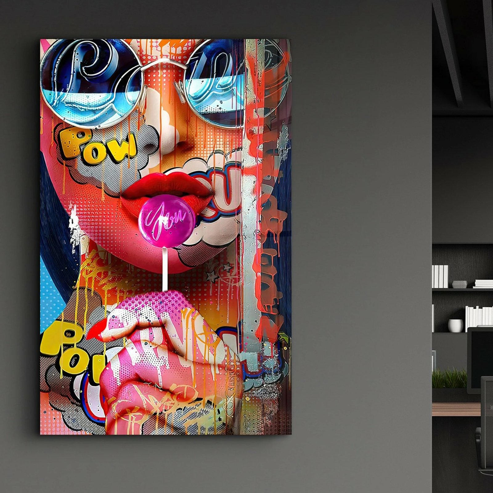 Pikturë dekorative prej xhami të temperuar, Wallity CAM-3089, 46x72 cm