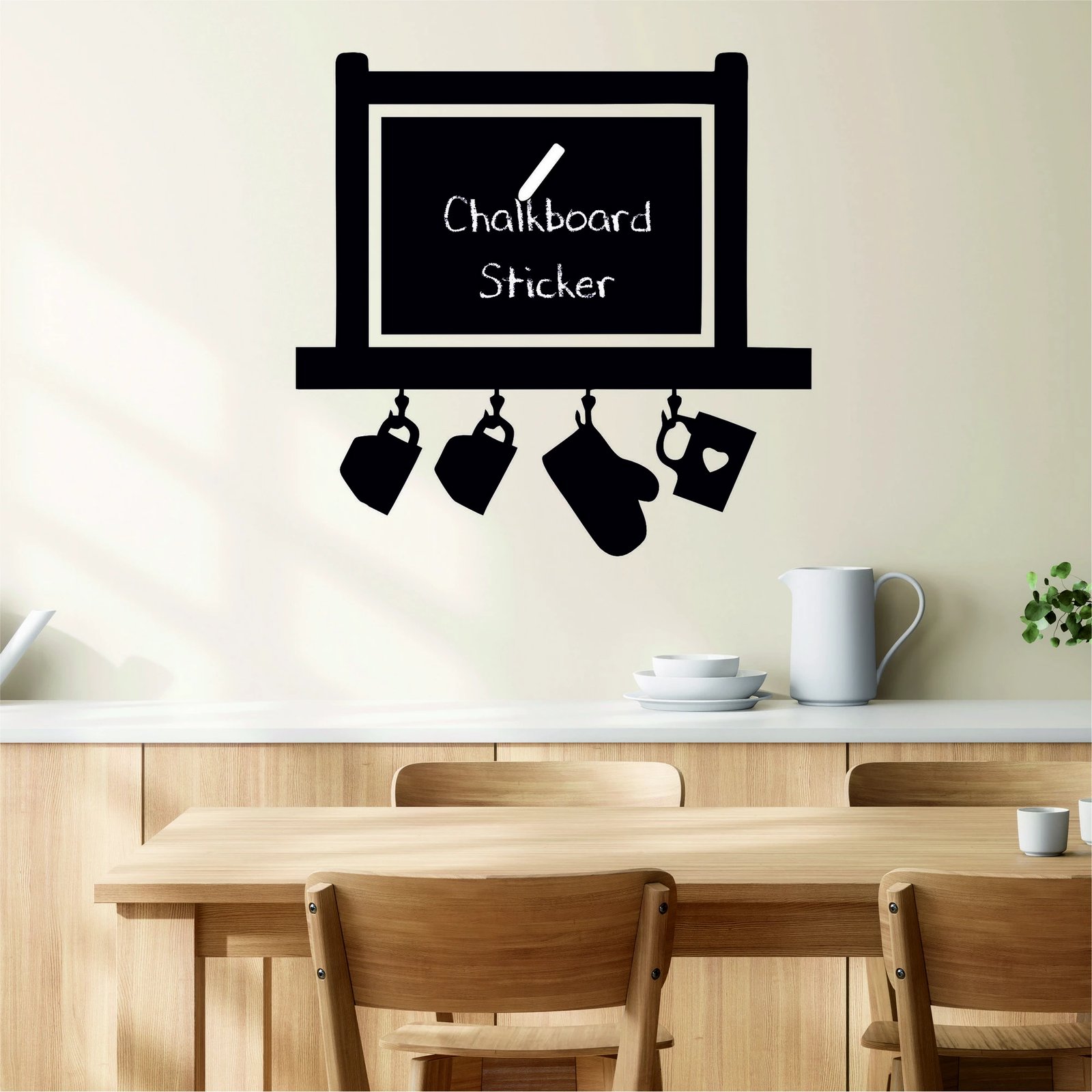 Sticker dekorativ për mur, Wallity, MY-00108, ngjyrë e zezë, 70x70cm