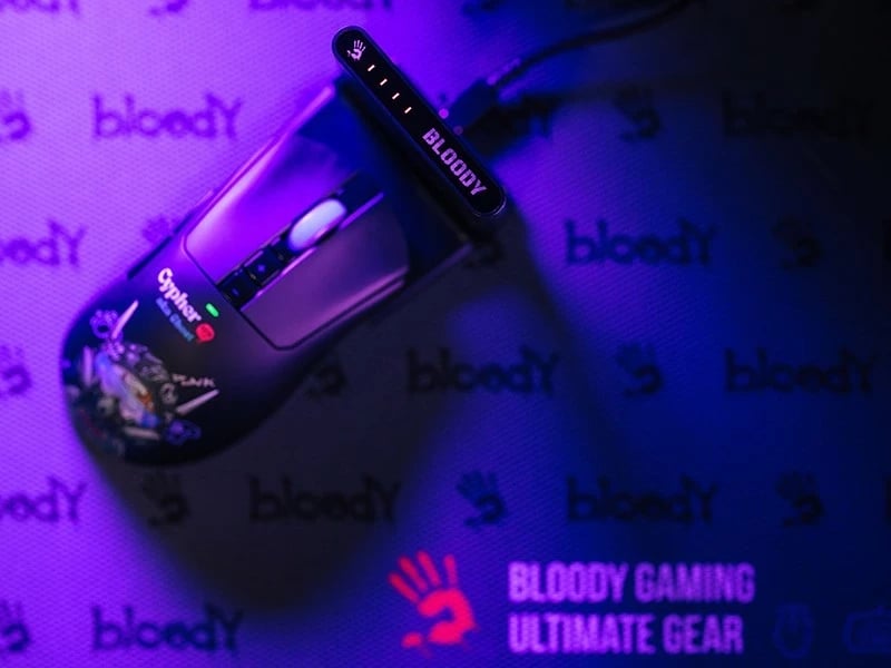 Maus A4-Tech Bloody R73 ULTRA DUO Cypher Ghost, wireless, RGB, i zi