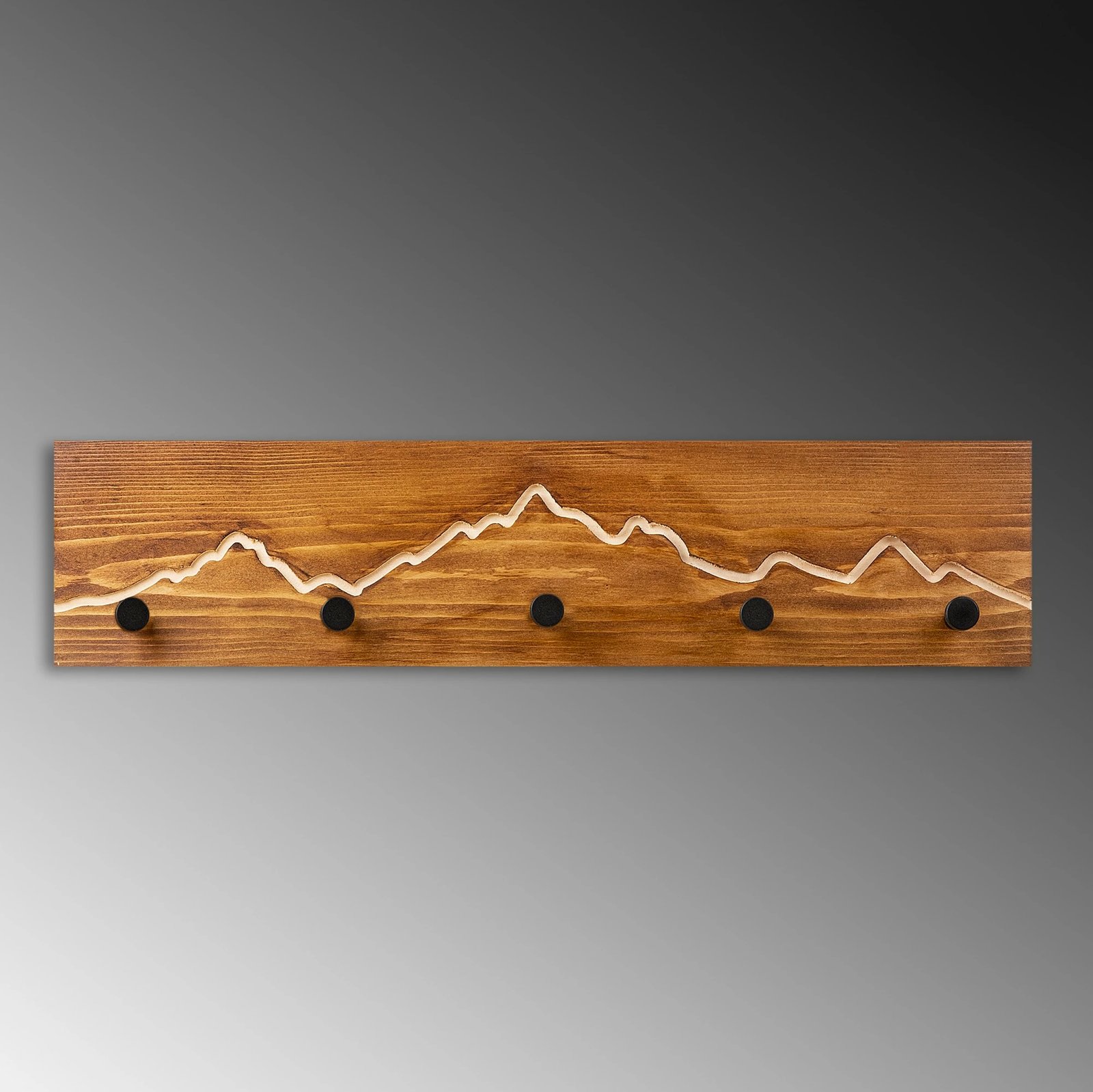 Varëse muri prej druri, motiv mali, Wallity, ngjyrë arre/natyrale, Mountain 2