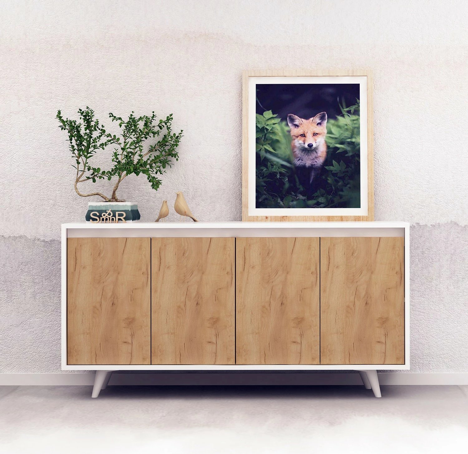 Konsol Nossa, ngjyrë lis dhe e bardhë