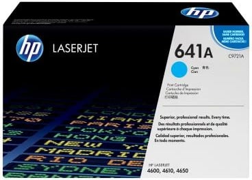 Toner HP 641A (C9721A) për LaserJet 4600/4610/4650, rendiment 5,500–8,800 faqe, cyan