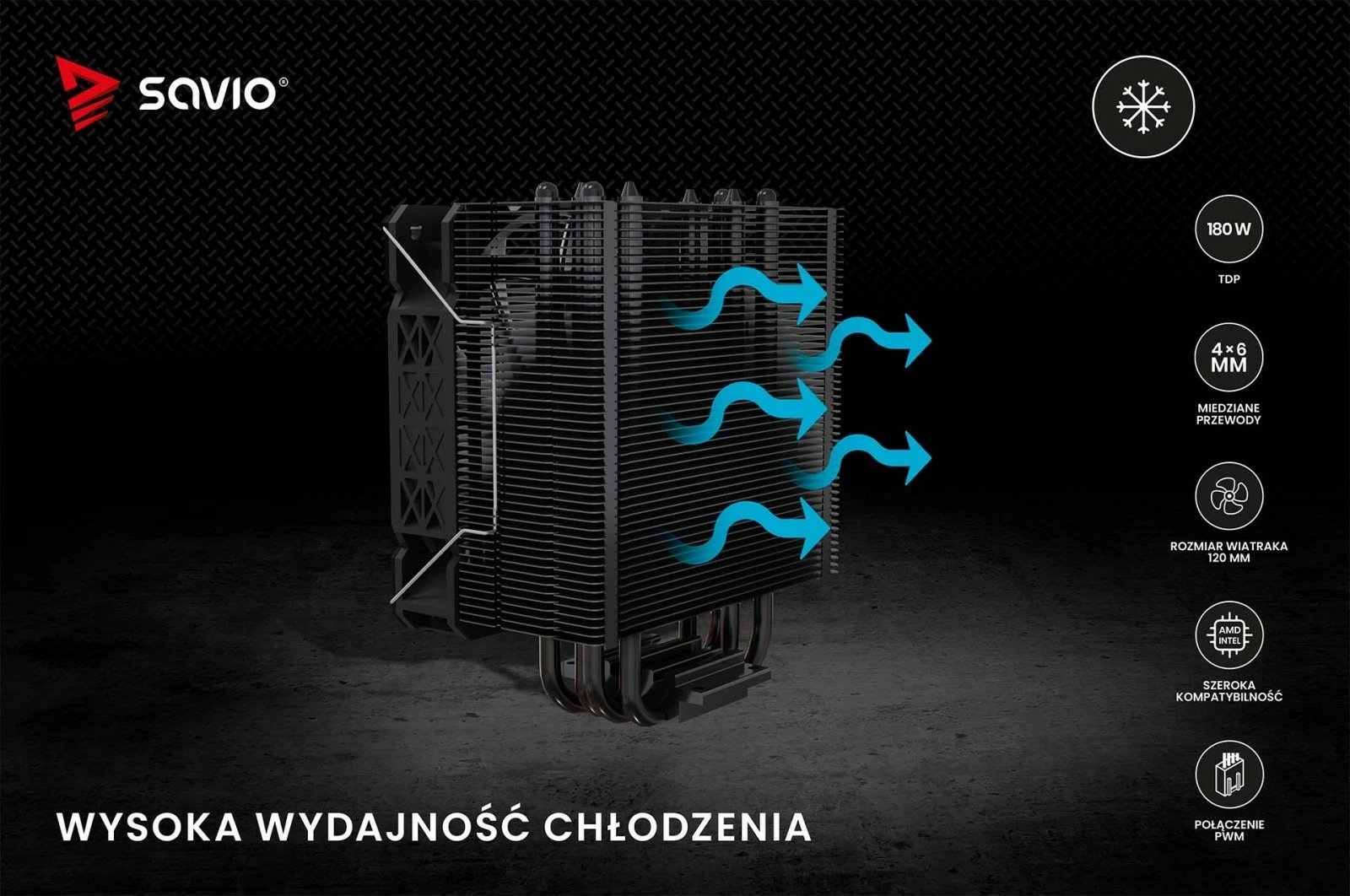 Ftohës procesori Savio Vortex X2 Black, 120 mm, 4-pin, për Intel/AMD, i zi Ftohës procesori Savio Vortex X2 Black, 120 mm, 4-pin, për Intel/AMD, i zi