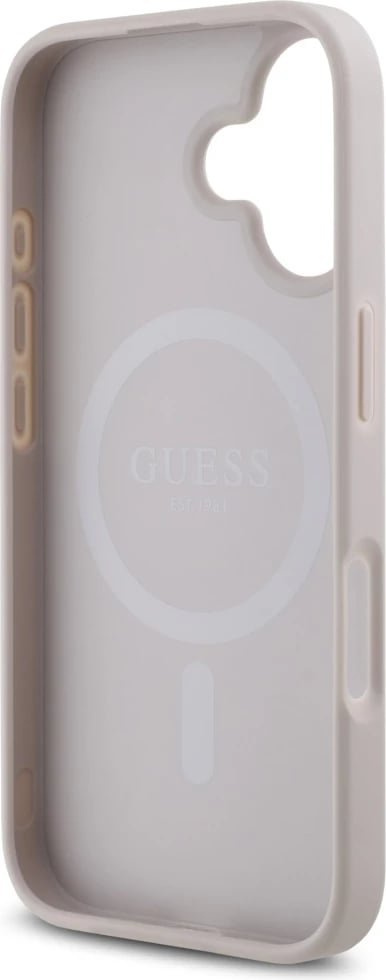 Mbështjellës Guess HC PU 4G Small 4G and Classic MagSafe për iPhone 16, Rozë