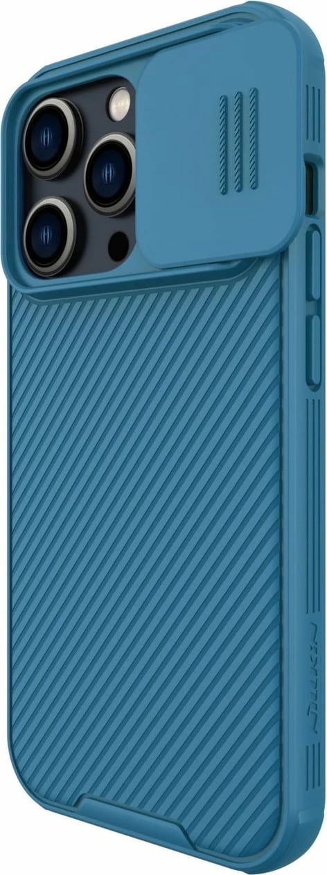 Mbështjellës Nillkin CamShield Pro Magnetic për iPhone 14 Pro Max, MagSafe, mbrojtje kamerës, Blu