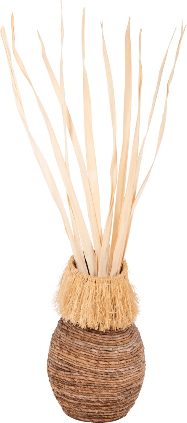 Buqetë dekorative me gjethe të thata, FH7964, 10 copë, natyrale, 120 cm