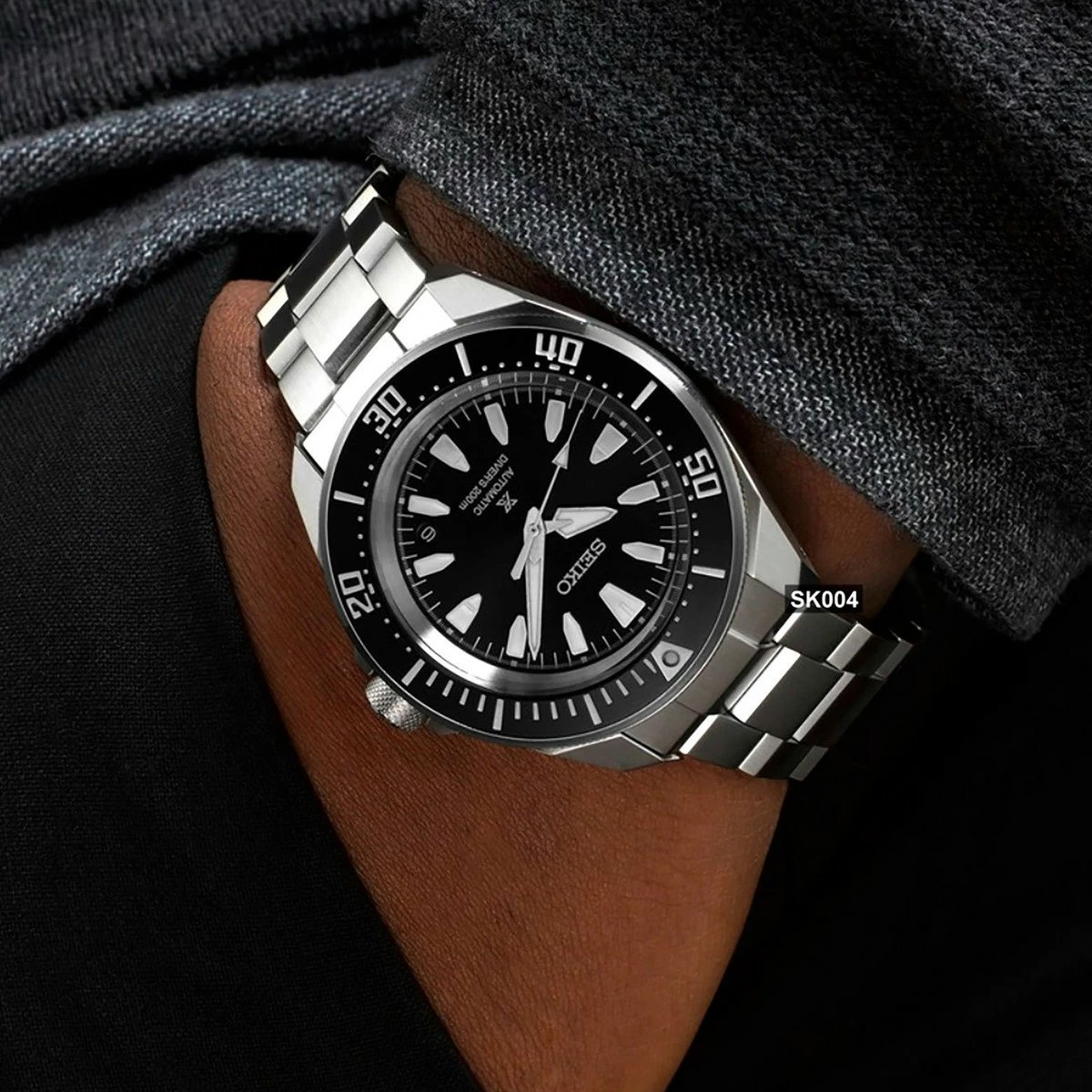 Orë dore SEIKO SRPL13K1 meshkuj, argjendtë