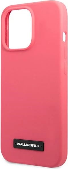 Mbështjellës Karl Lagerfeld Silicone Plaque për iPhone 13/13 Pro, 6.1", Fuksja