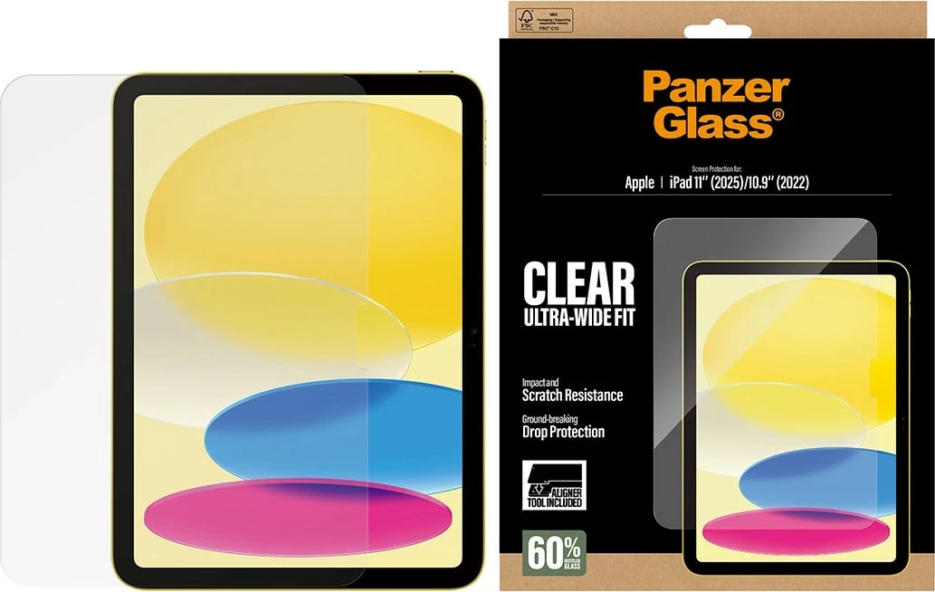 Mbrojtës xhami PanzerGlass për iPad 11th 11" (2025) transparent