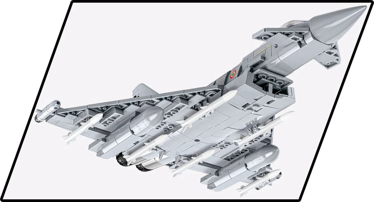 Set blloqesh ndërtimi, Cobi, Eurofighter F2000 Typhoon 5849, 642 copa, shkallë 1:48, seri Armed Forces, plastikë, gri