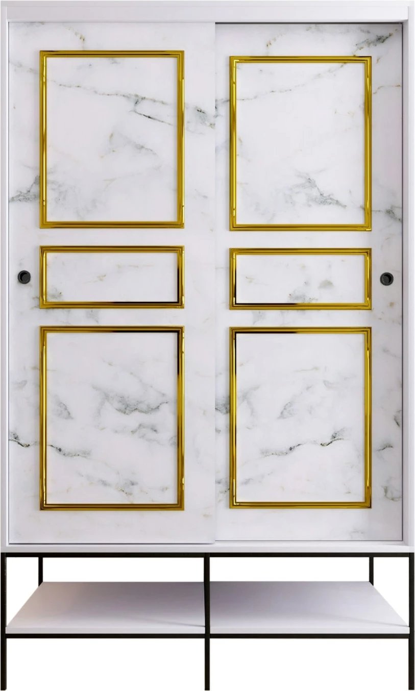 Dollap Hanah Home, Martin 120, bardhë, zi, ari