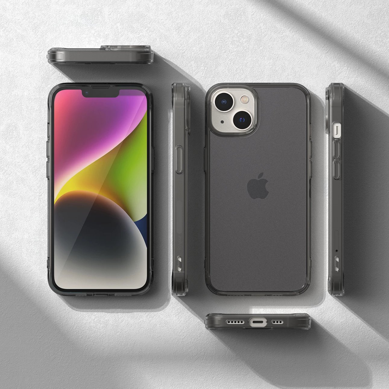 Mbështjellës Ringke Fusion Matte për iPhone 14 Plus, gri gjysmë-transparent