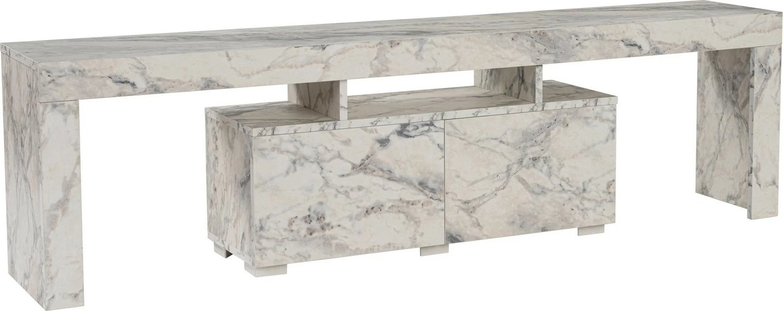 Komodë TV Nordure, Enclave, ngjyrë mermeri Fressia