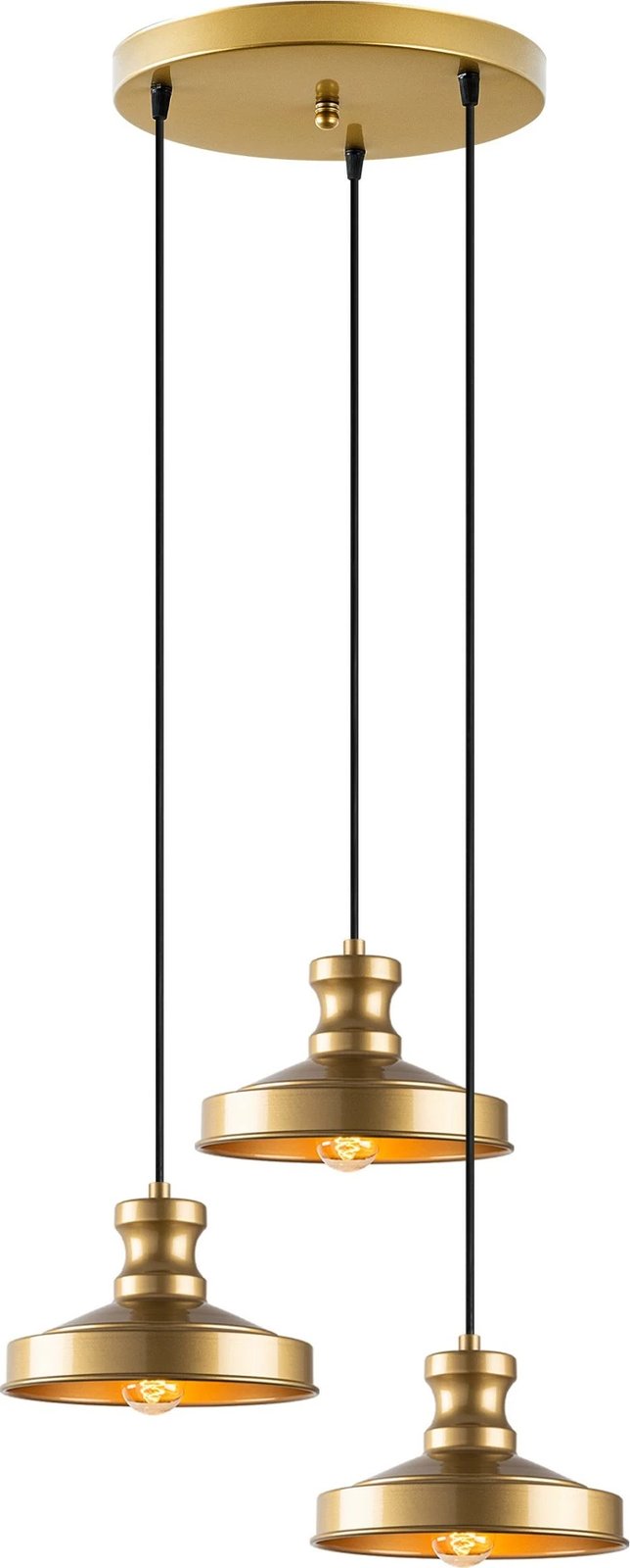 Llambë tavani Opviq, Gullu, ngjyrë ari, 3 copë