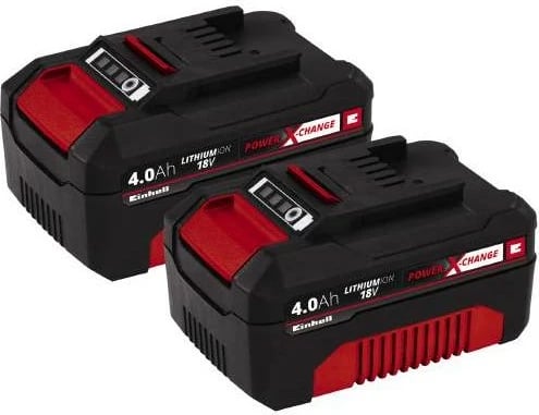 Bateri Einhell Power X-Change 18V 4.0Ah Twinpack, zi/kuqe
