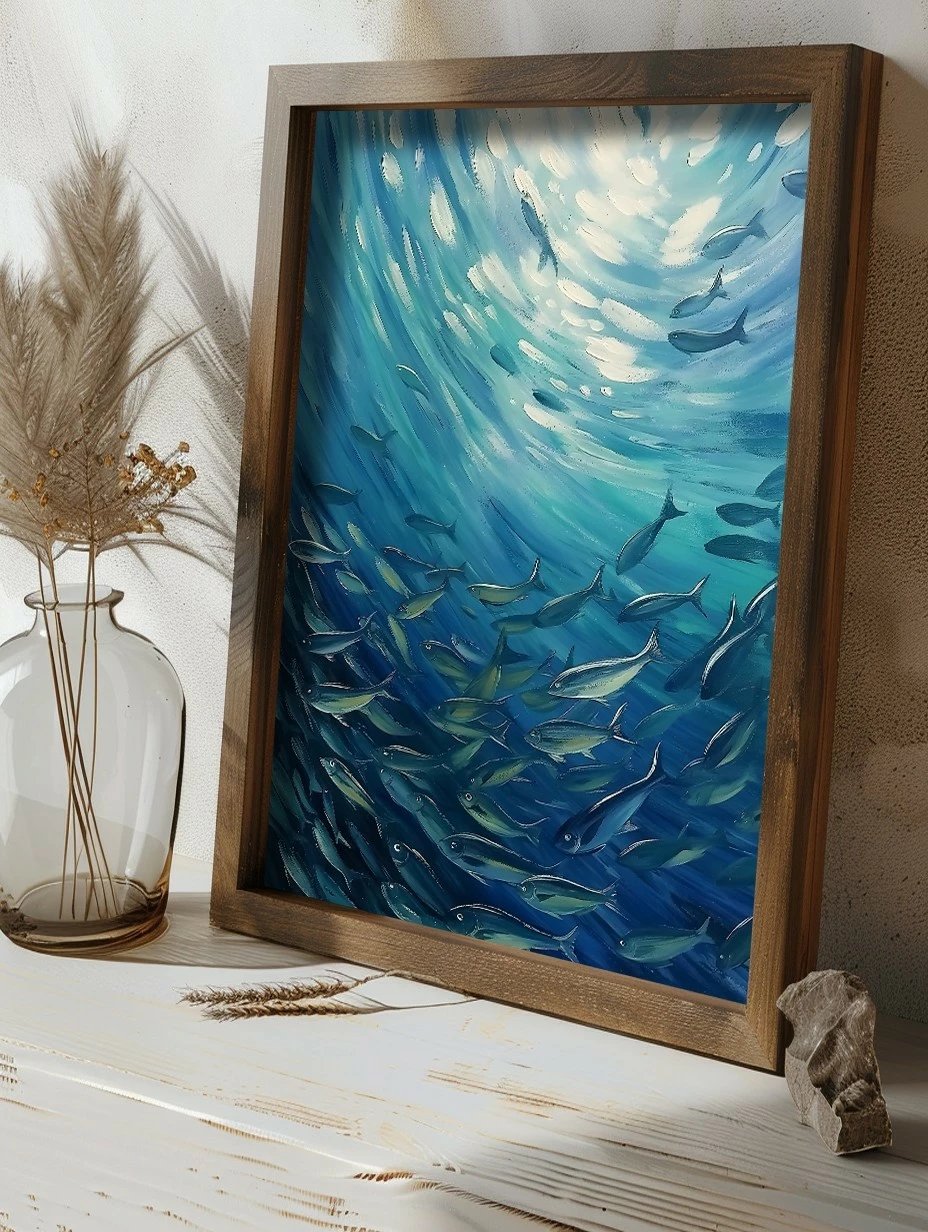 Pikturë dekorative me kornizë MDF, shumëngjyrëshe, Wallity GE248-L