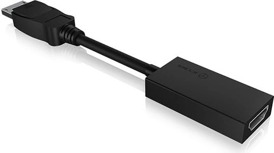 Adapter video ICY BOX IB-AC508a, DisplayPort në HDMI, 4K, i zi