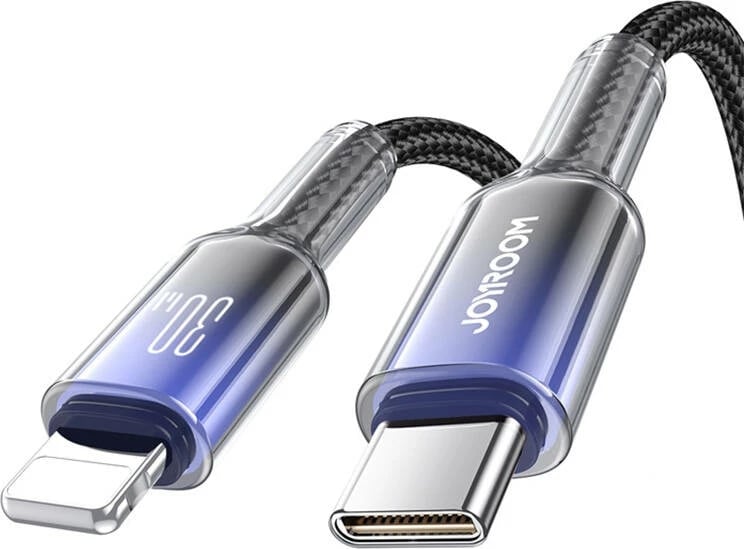 Kabllo USB-C në Lightning Joyroom S-A42, 1.2m, 30W, e zezë