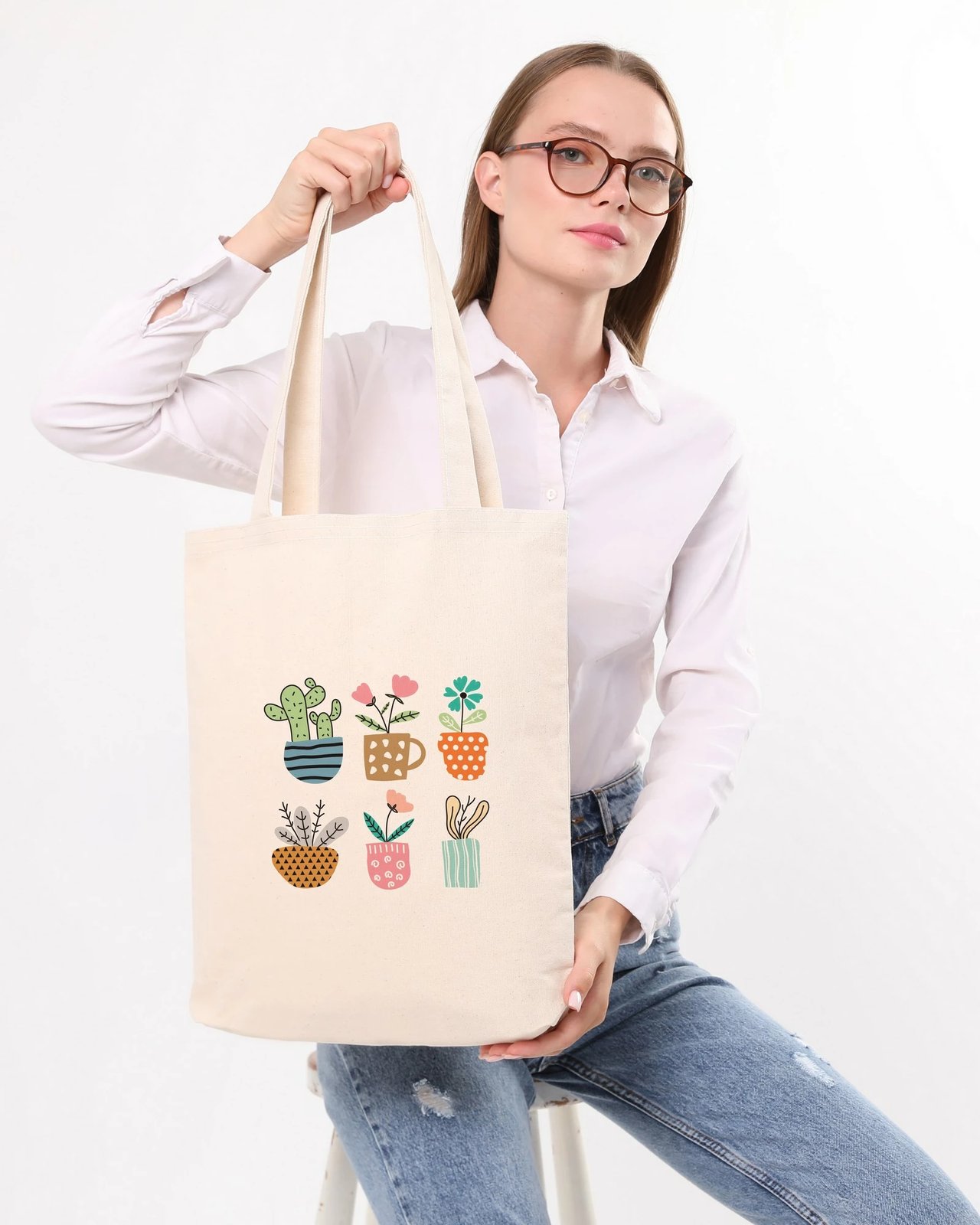 Çantë tote Zoozie Bags, 0577, ngjyrë krem