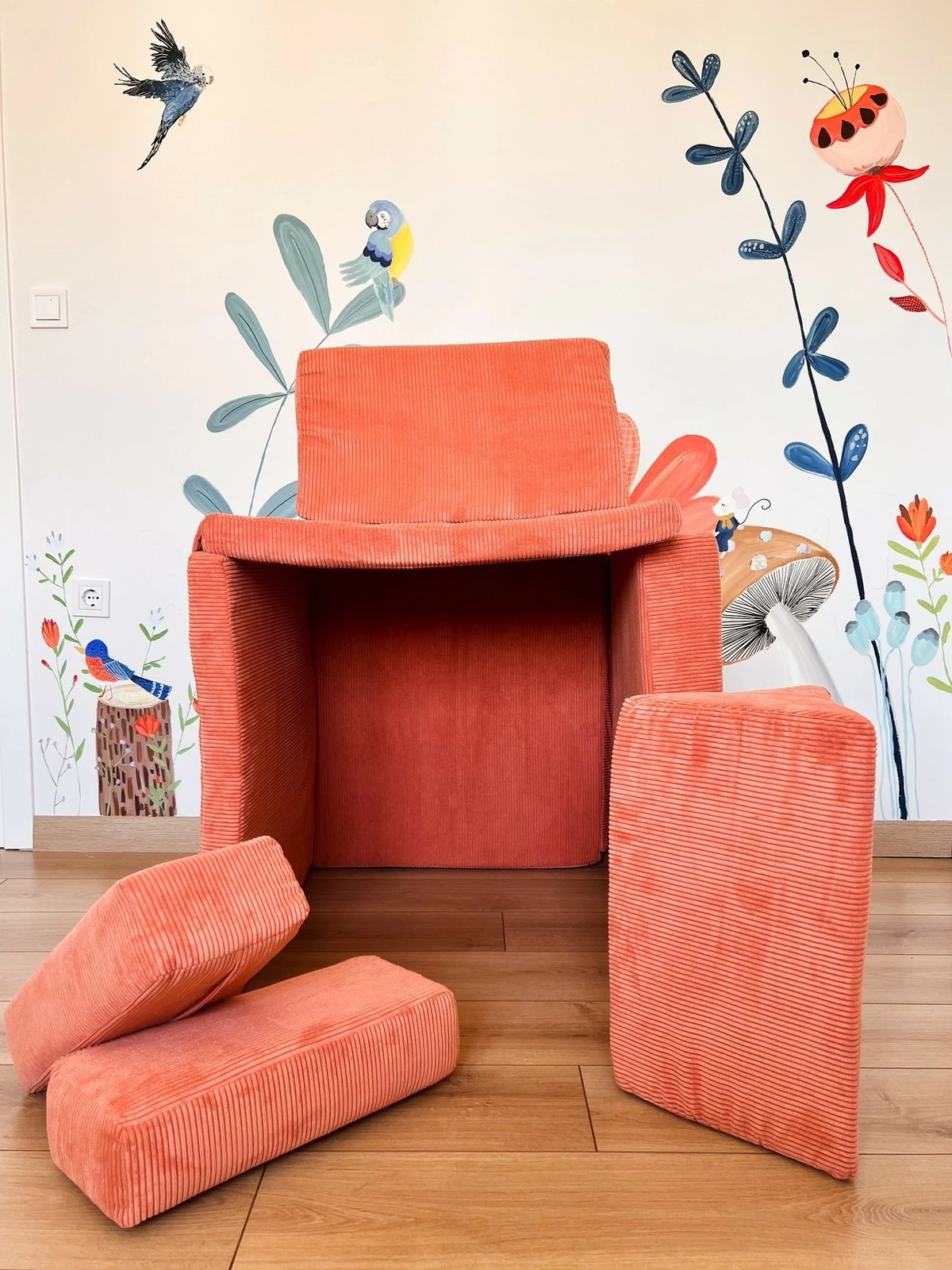 Divan-krevat për dy persona, Atelier del Sofa, Puzzle, portokalli