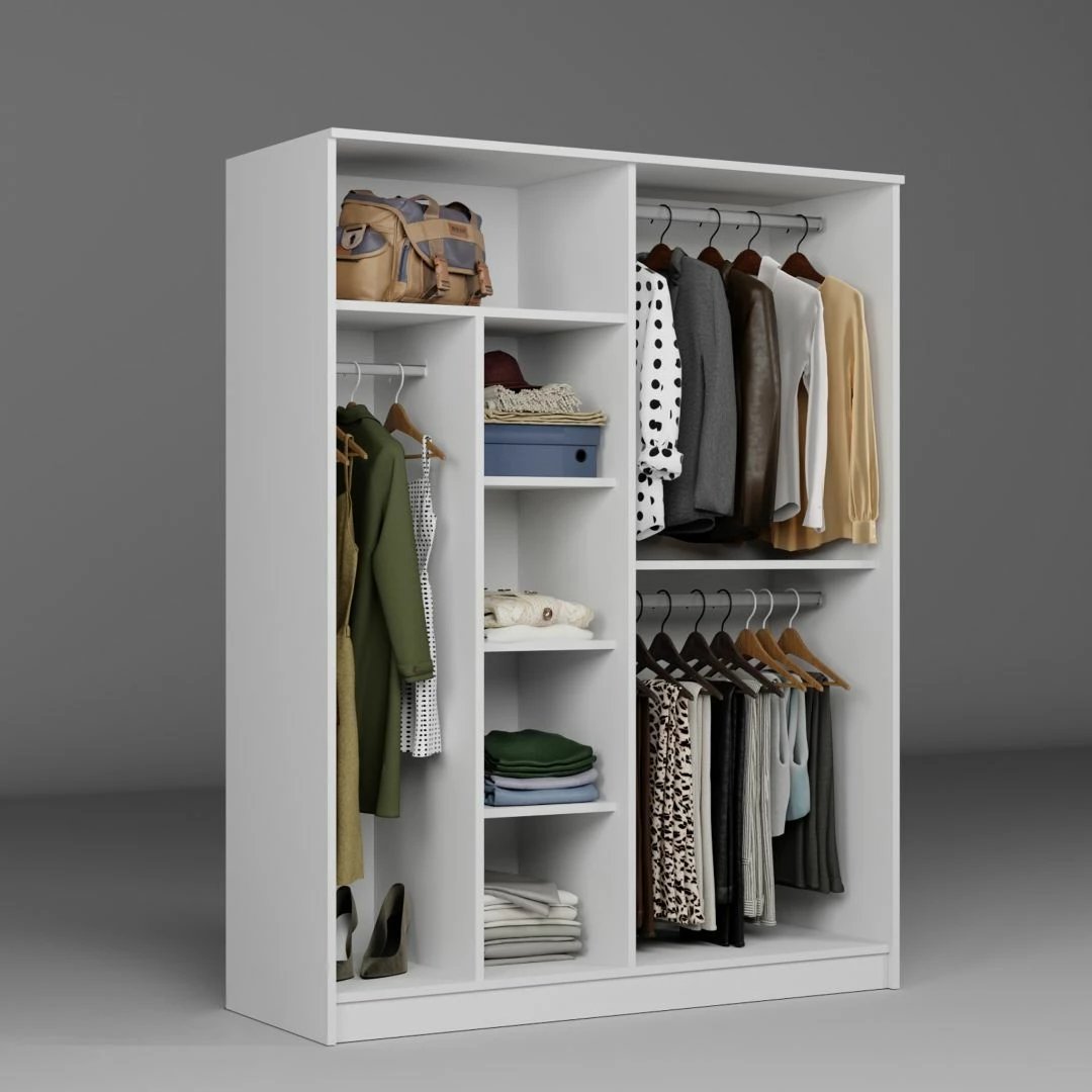 Dollap rrobash Skye Decor, i bardhë, Kardelen 1600-99