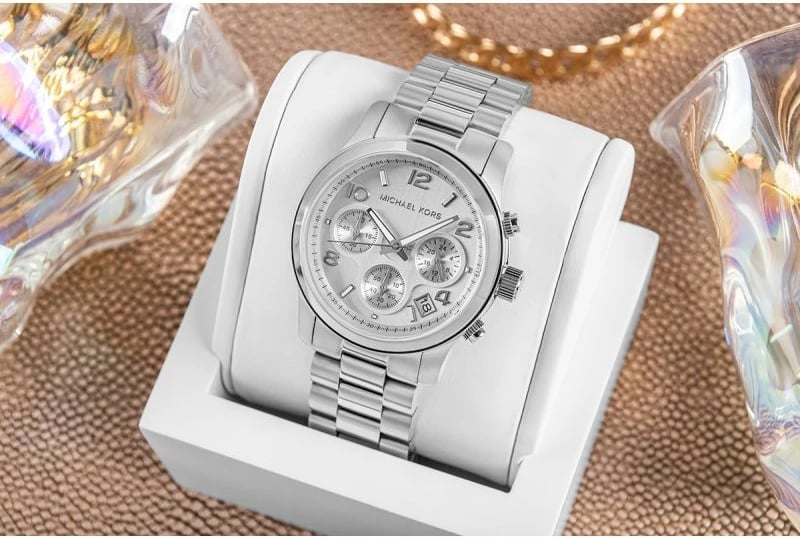 Orë dore për femra Michael Kors, argjendi