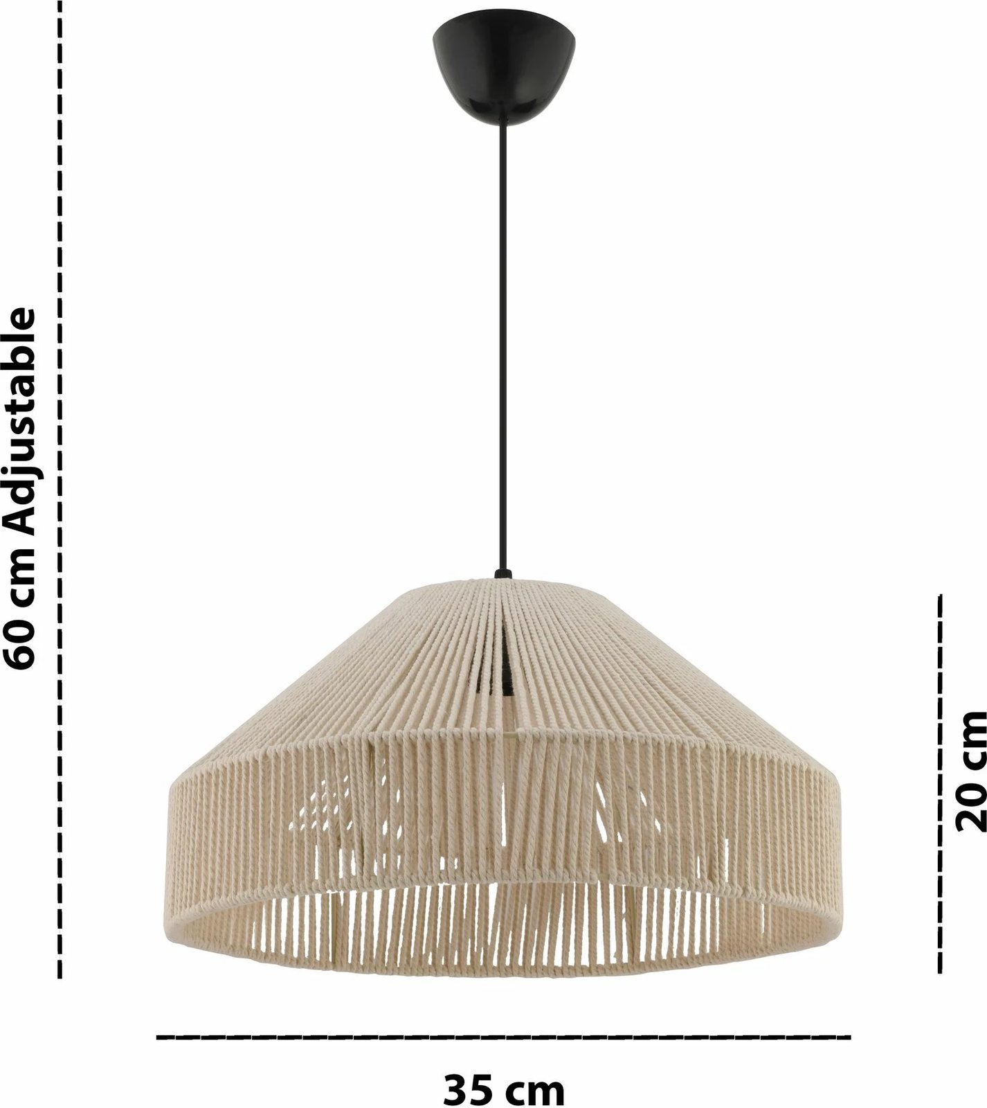 Llambë tavani Opviq, Tartan, ecru dhe e zezë