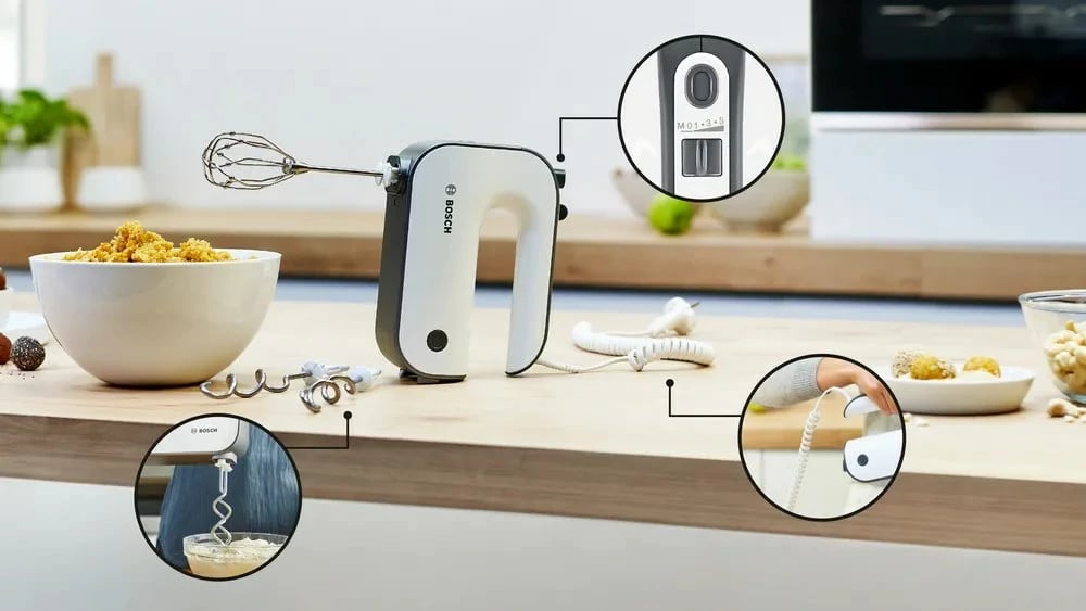 Mikser dore BOSCH MFQ49300, 850 W, bardhë/gri