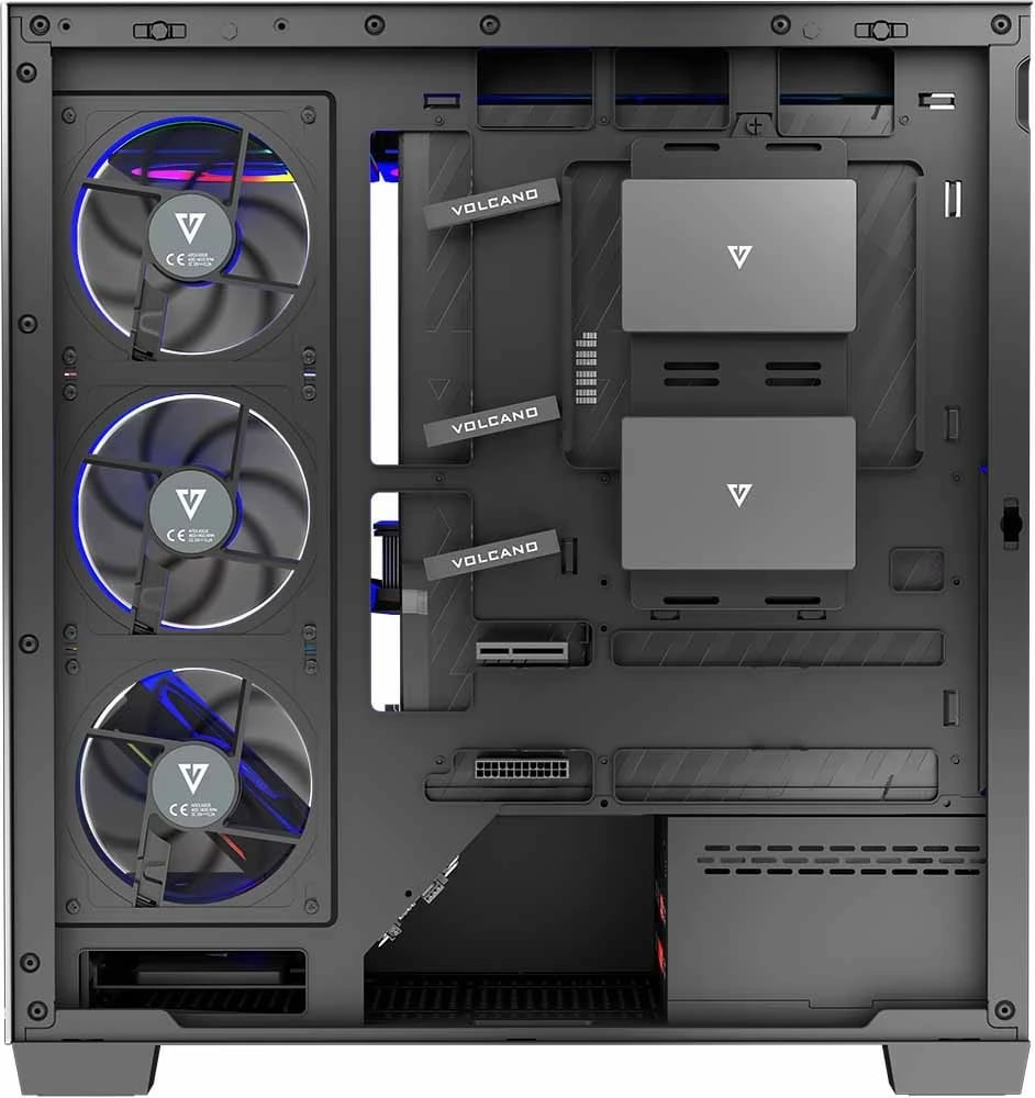Kasë MODECOM STELLAR 8F ARGB, Midi Tower, e zezë Kasë MODECOM STELLAR 8F ARGB, Midi Tower, e zezë