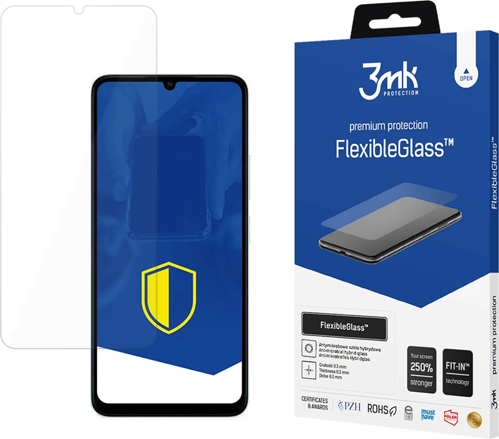 Xham mbrojtës hibrid 3mk FlexibleGlass për Xiaomi Redmi 13C / Poco C65