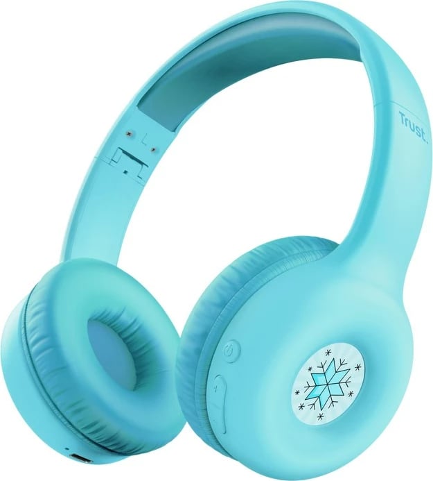 Kufje Trust Nouna, me ose pa kabllo, Bluetooth, USB Type-C, Kaltër