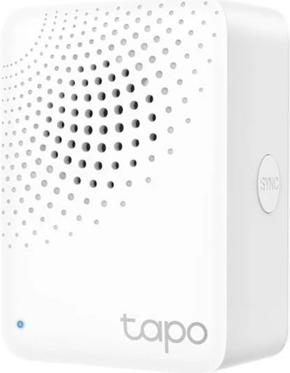 Smart hub TP-Link Tapo H100 alarm 90 dB lidhje me konsum të ulët deri 64 pajisje e bardhë