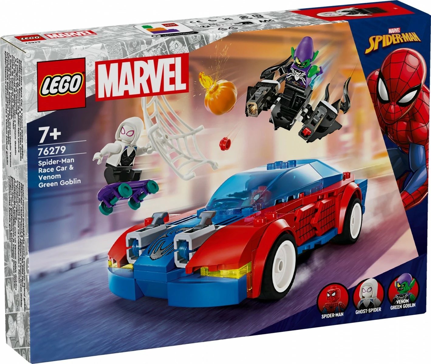 Set LEGO Marvel Super Heroes 76279 Spider-Man Racer dhe Green Goblin, 227 pjesë