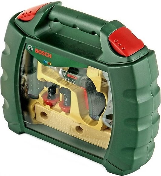Set lodrash veglash Bosch nga Klein, 8384, pa bateri, për djem, Gri/E gjelbër/E kuqe/E verdhë Set lodrash veglash Bosch nga Klein, 8384, pa bateri, për djem, Gri/E gjelbër/E kuqe/E verdhë