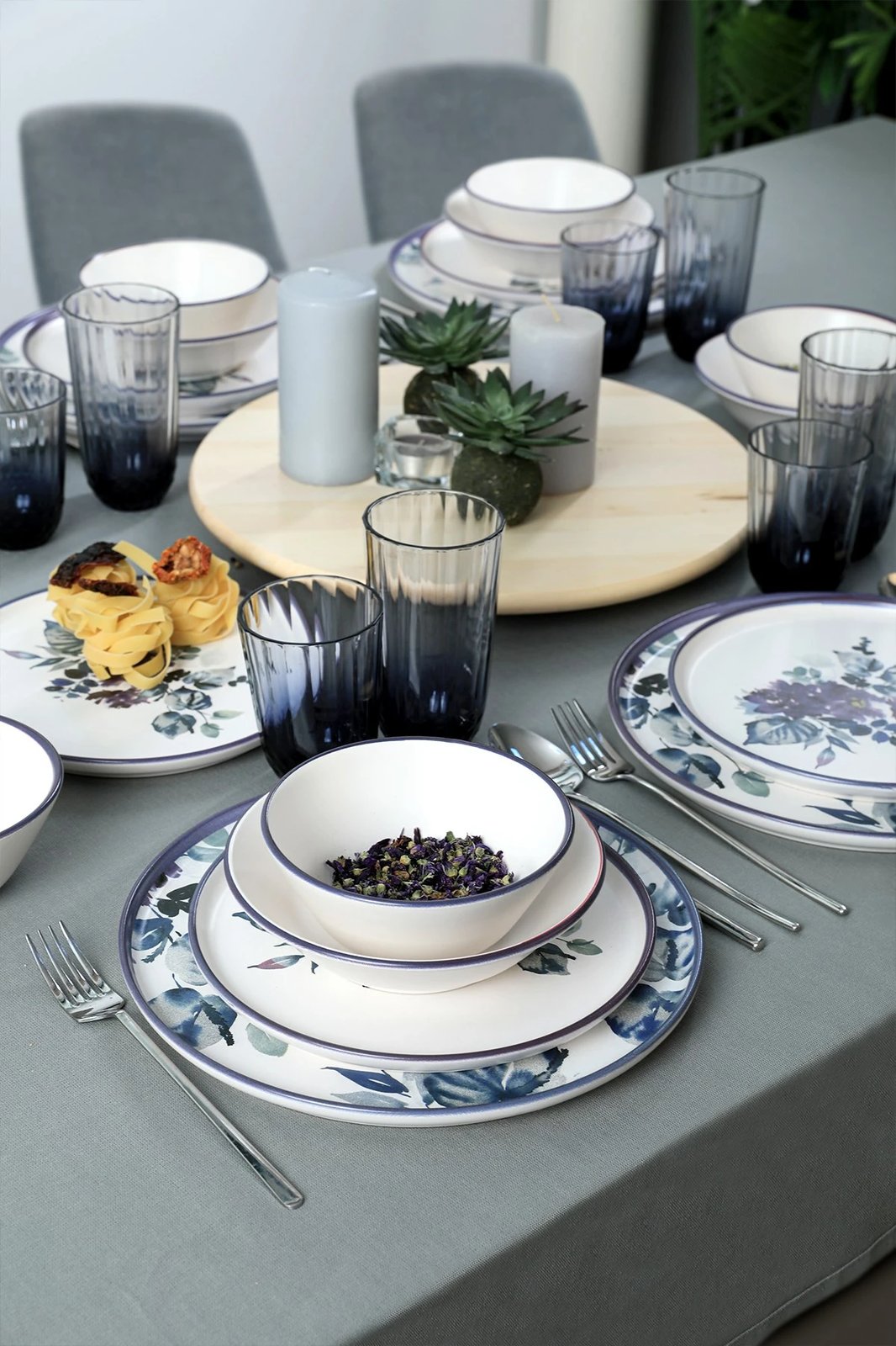 Set enësh për drekë prej qeramike, 24 copë, Hermia Concept, X0001414200000000000000000