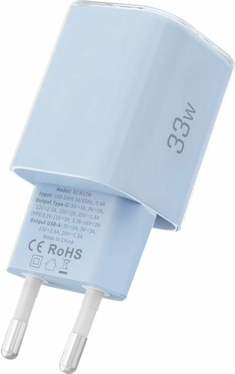 Karikues muri Tech-Protect NCM33W, 2 porta, 33W, Blu