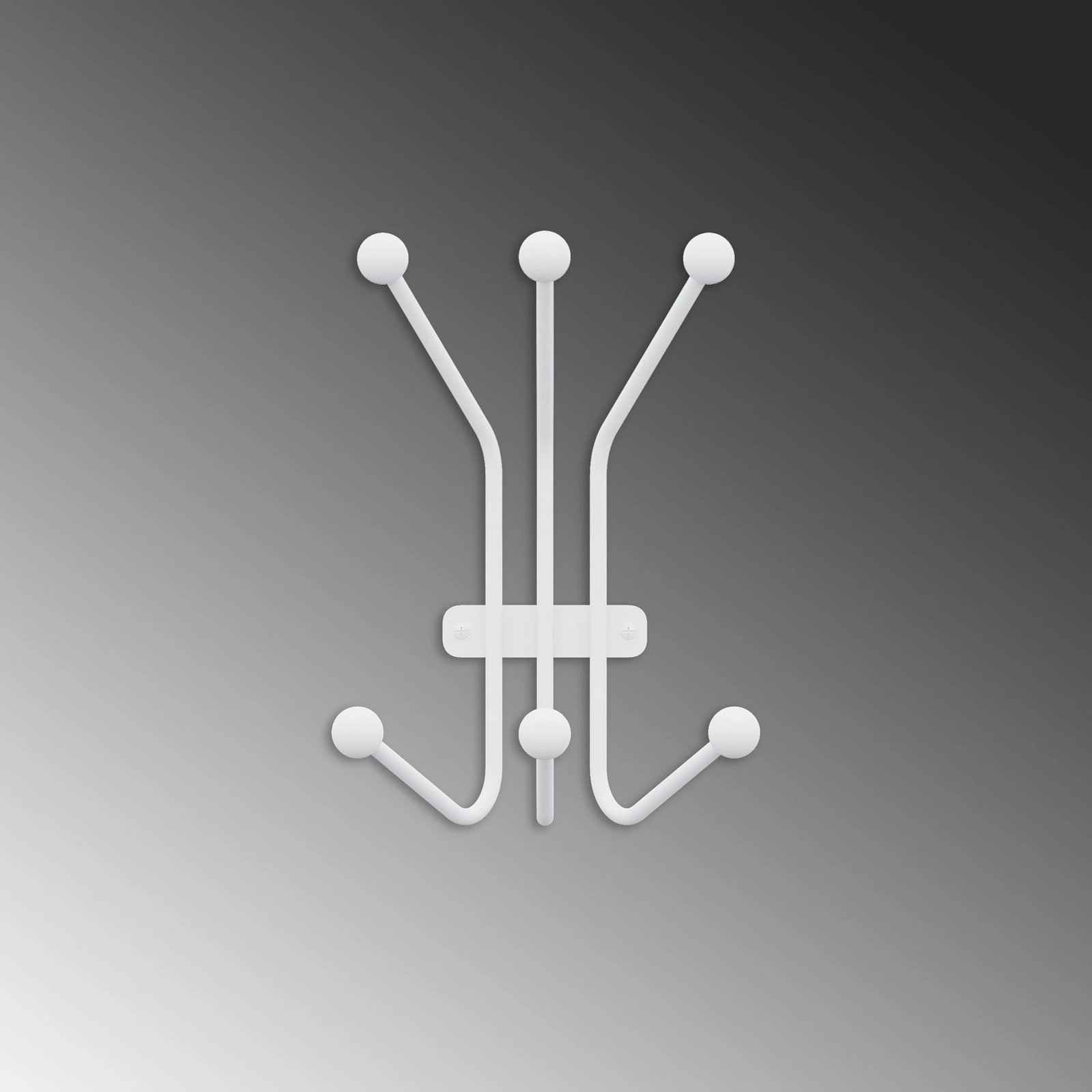 Varëse muri metalike Wallity, Ant-B, e bardhë, 23x13x30cm