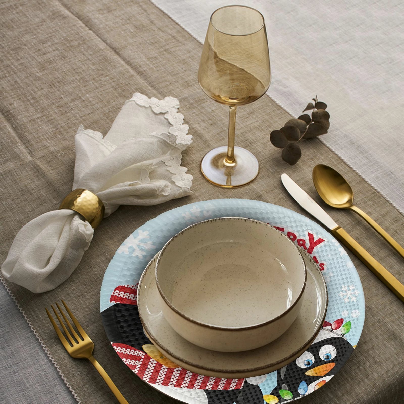 Set 4 mbulesa tavoline, Hermia Concept, model Krishtlindjesh, 37cm