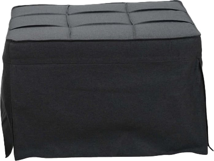 Karrige-shtrat Grejio, ngjyrë gri e errët, këmbë metalike të zeza, 70x70x45cm