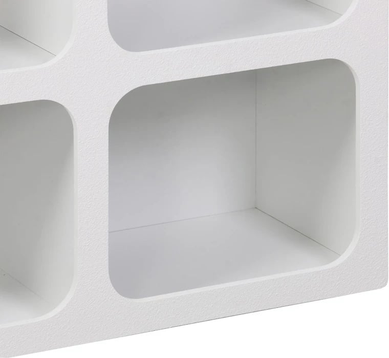 Bufe Emersi me rafte, MDF, ngjyrë e bardhë, 120x35x76cm