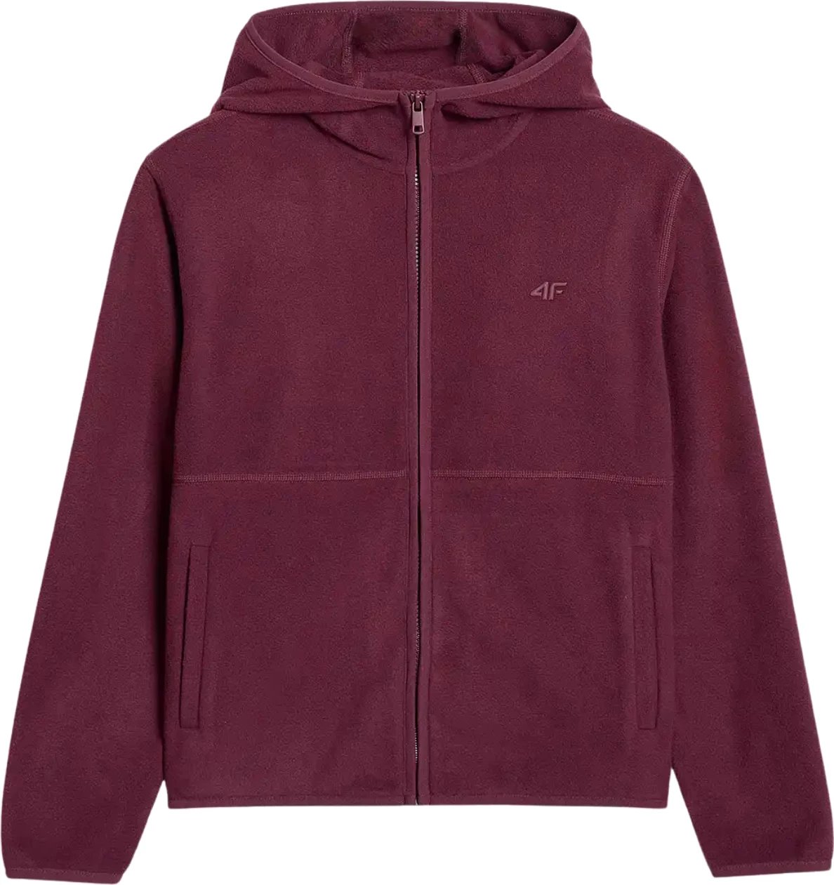 Duks fleece për femra 4F, burgundy