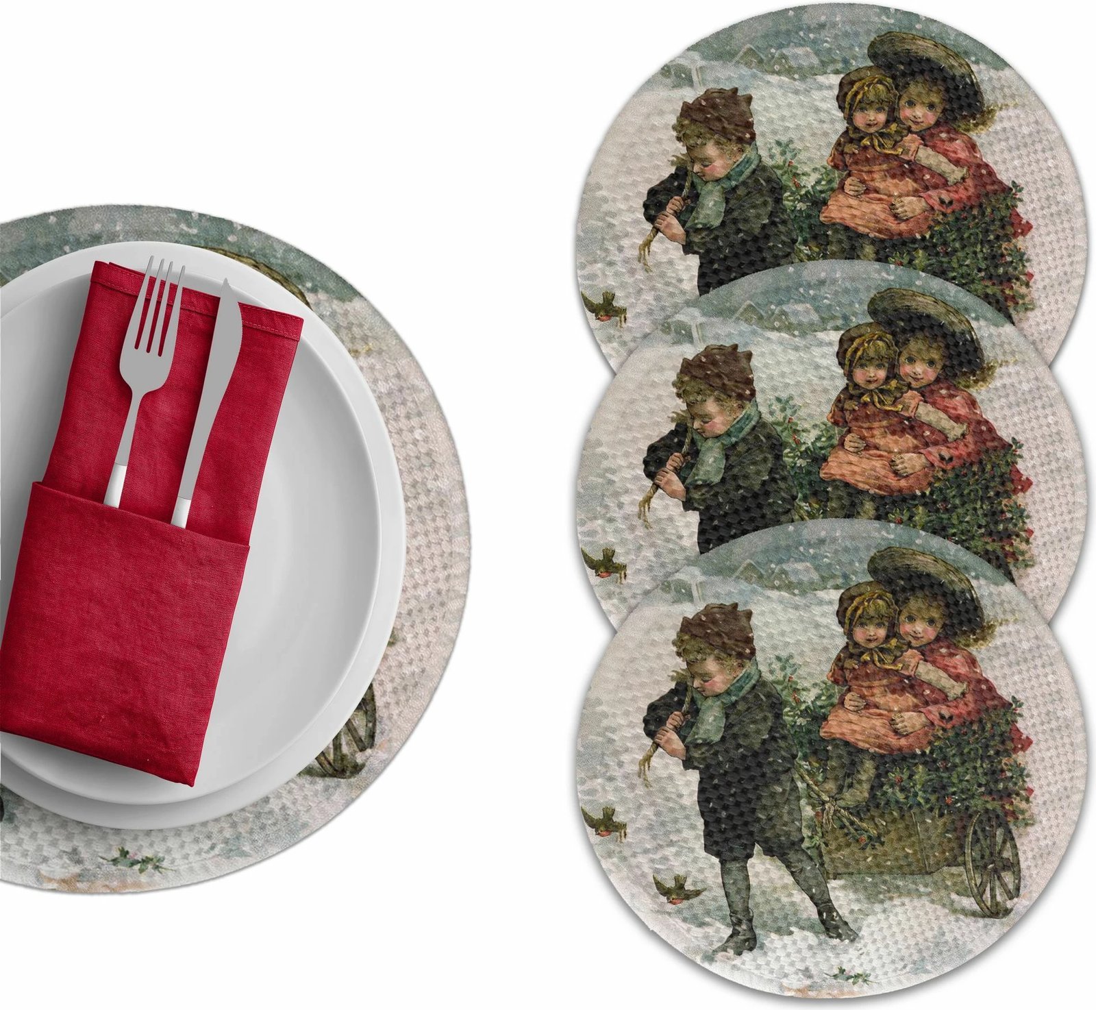 Set nënshtruesish tavoline Hermia Concept, shumëngjyrësh, 3389Supla, 4 copë