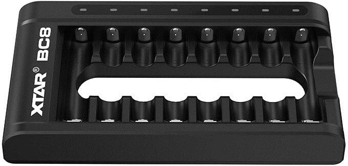 Karikues baterish XTAR BC8, për R03/AAA dhe R6/AA, Li-ion/NiMH, i zi